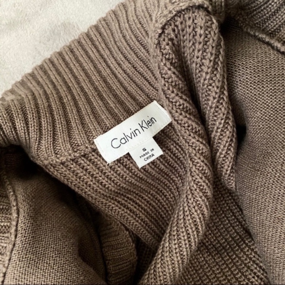 Calvin Klein Fur Jacket Knit Back in S - Picture 4 of 5